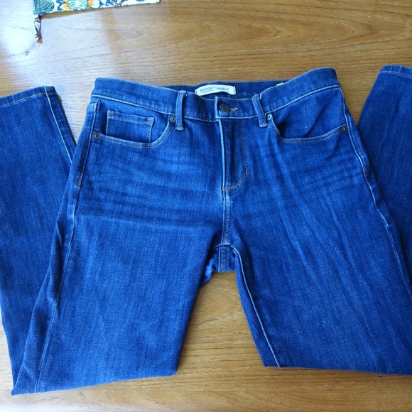 BR premium denim jeans 28 Petite 28P Skinny Ankle stretch  mid-rise Medium wash - Picture 15 of 16